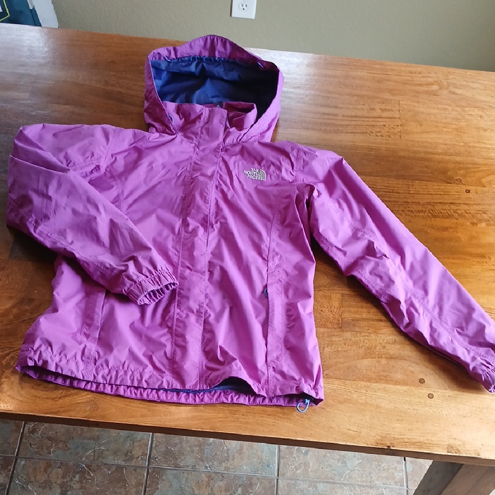 The North Face Purple Shell Raincoat Lightweight Hooded Jacket